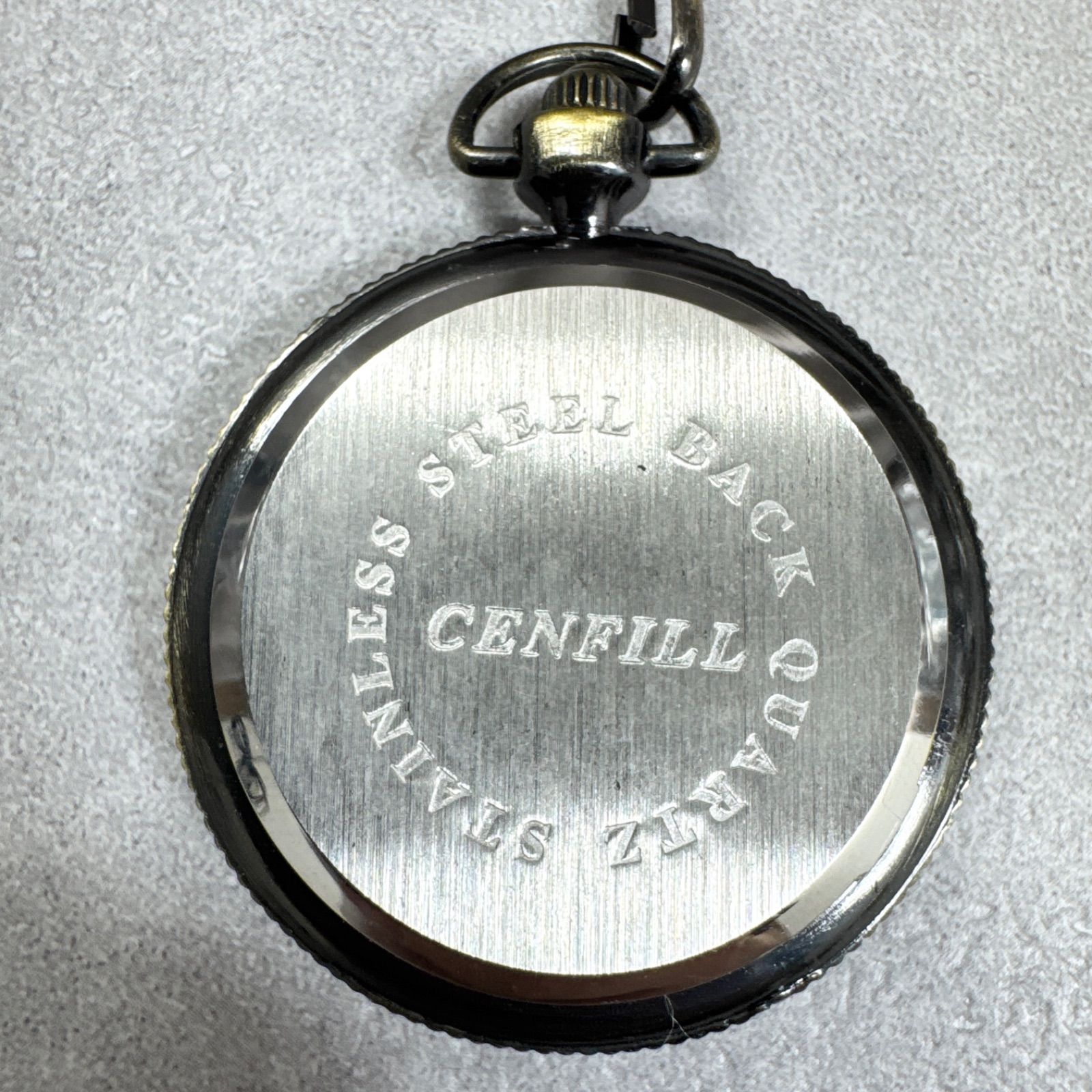 CENFILL 懐中時計 十二支 アナログ クォーツ チェーン付き - メルカリ