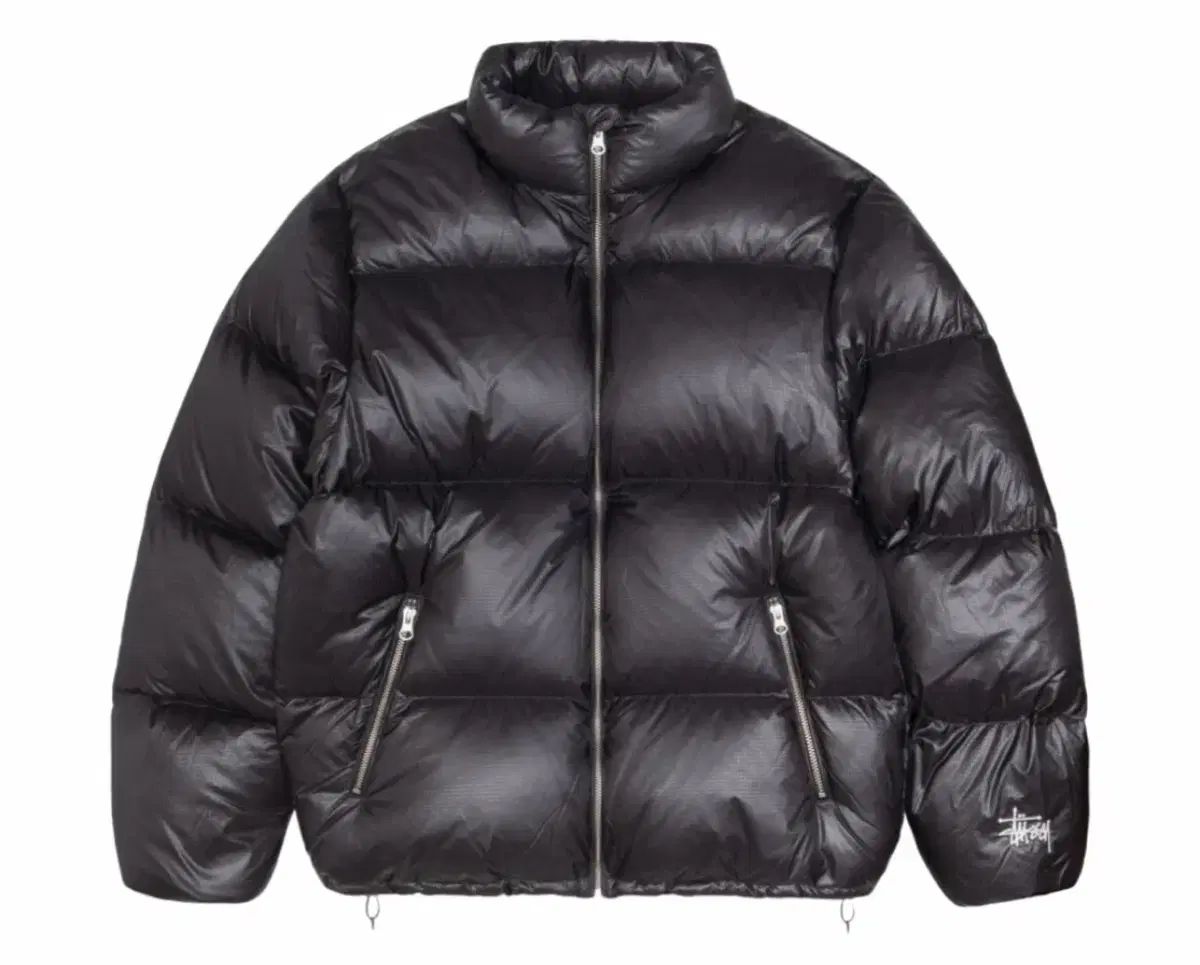 STUSSY（ステューシー）ダウンパーカージャケット パラシュート リップストップ チャコール