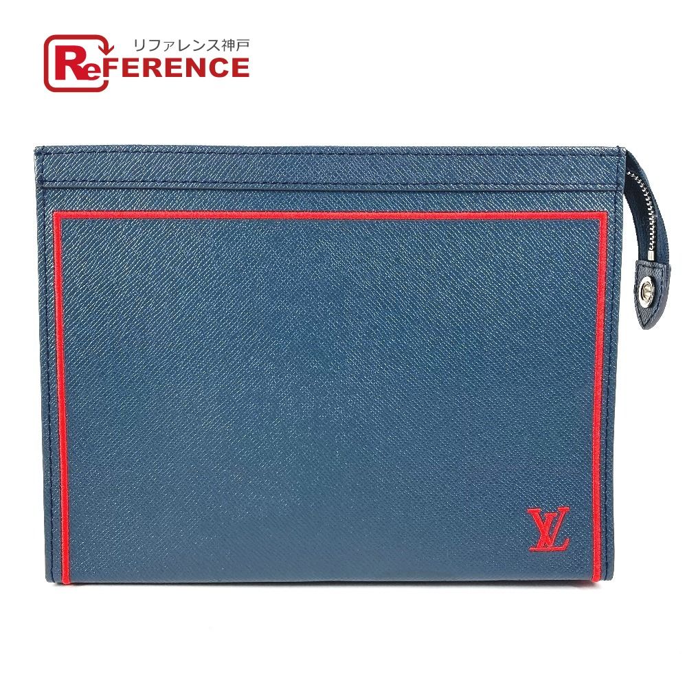 LOUIS VUITTON ルイヴィトン セカンドバッグ ポシェット ヴォワヤージュ M63394 タイガレザー ネイビー