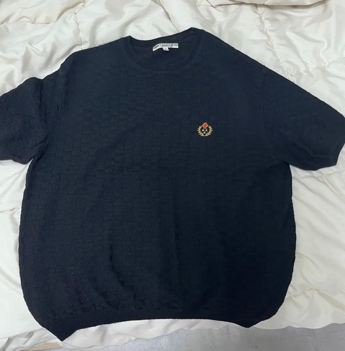 ヘリテイジ フlosses CHECK 半袖 Tシャツ ブラック