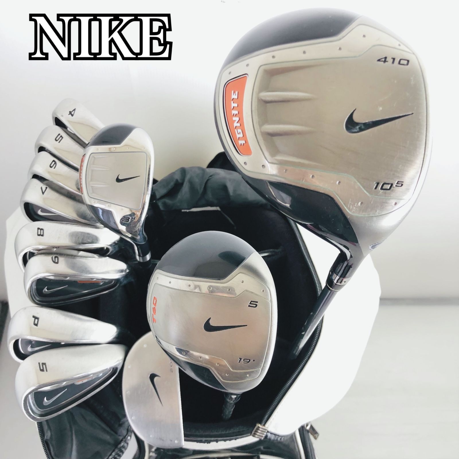 【保証付】NIKE ナイキ IGNITE イグナイト ゴルフクラブ フルセット ゴルフセット クラブセット メンズ 初心者 入門 右利き パター付 安価 86Y-62