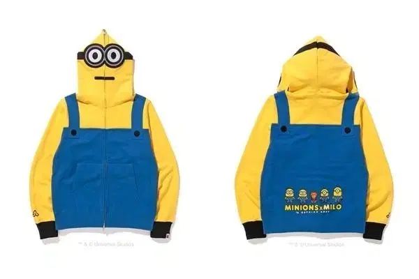 ミニオンズ A BATHING APE アベイシングエイプ コラボ ジップアップ