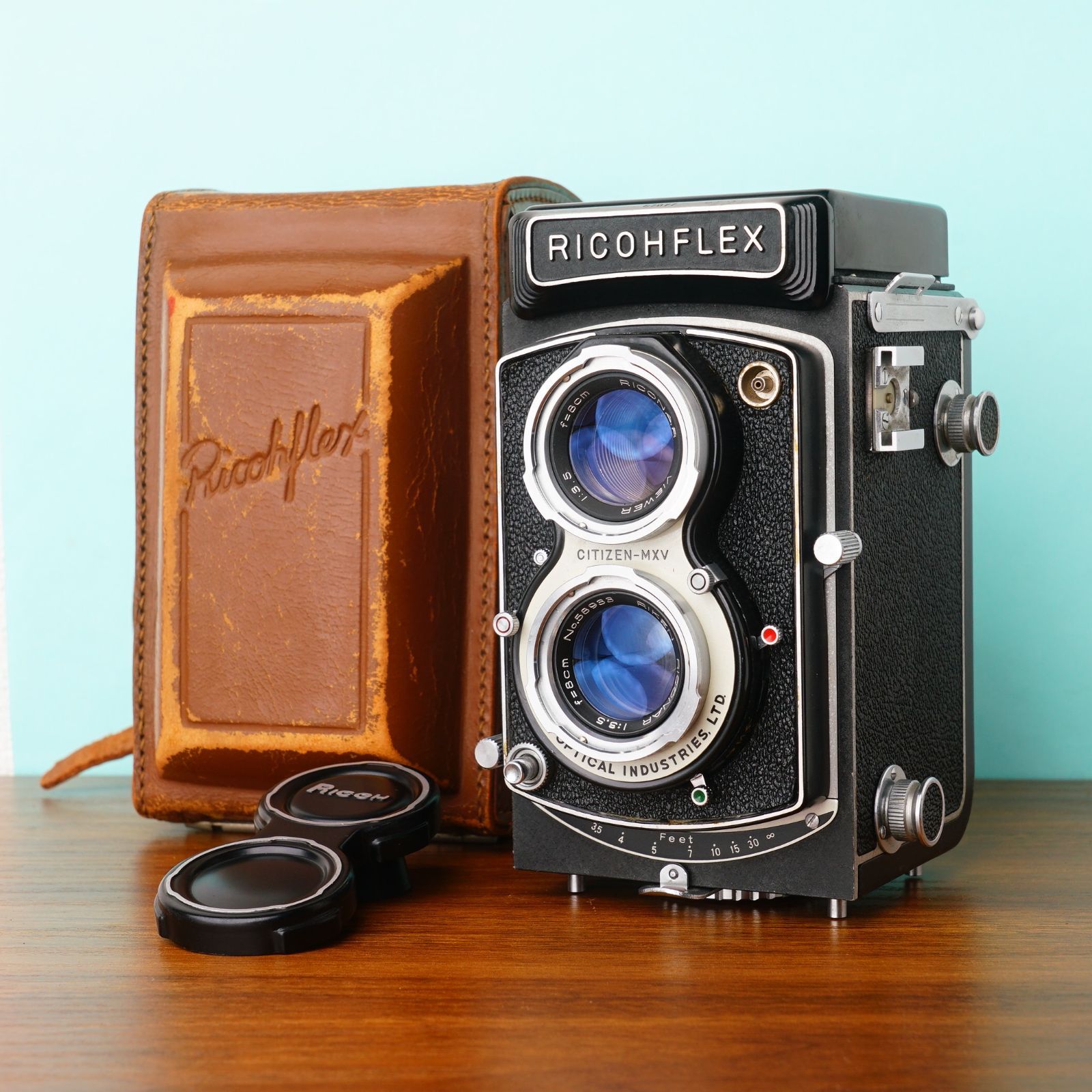 美品◎完動品◎RICOHFLEX NEW DIA ケース付き 二眼レフ フィルムカメラ #318