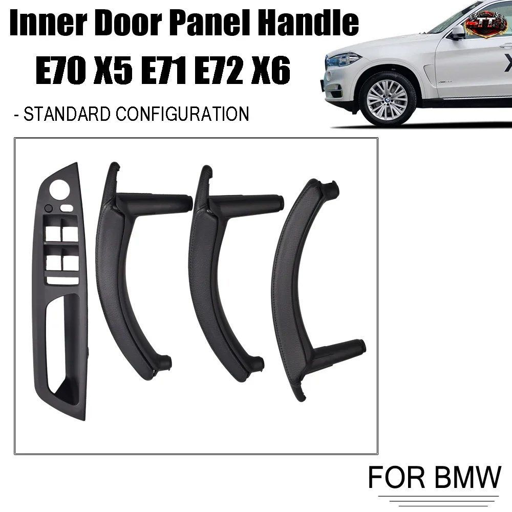 LHD/RHD 車内内装 インナードア レザー プルハンドル ブラケット トリム カバー BMW E70 E75 X6 2007-2013