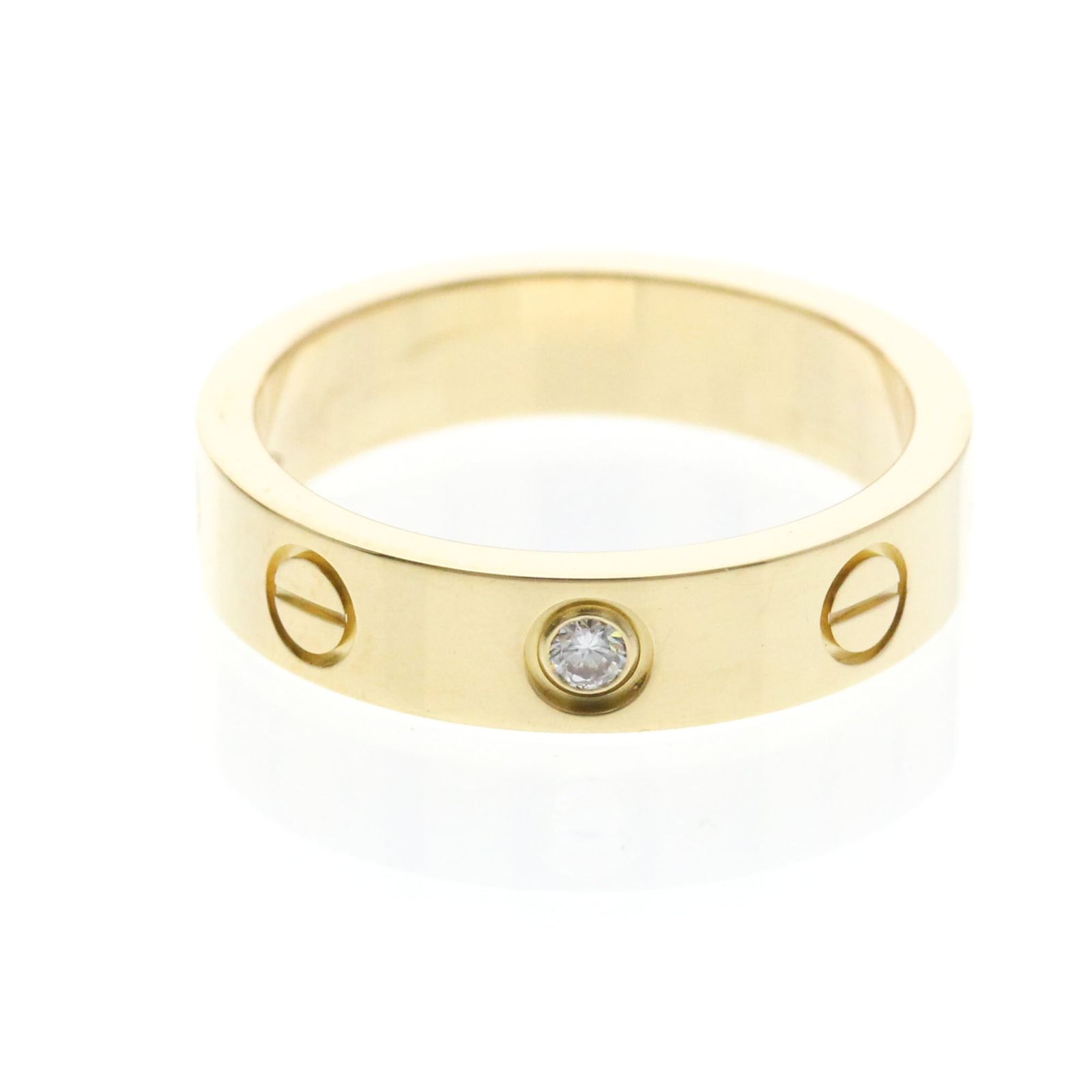 カルティエ(Cartier) ミニラブリング 1P ダイヤモンド K18イエローゴールド(K18YG) ファッション ダイヤモンド バンドリング ゴールド