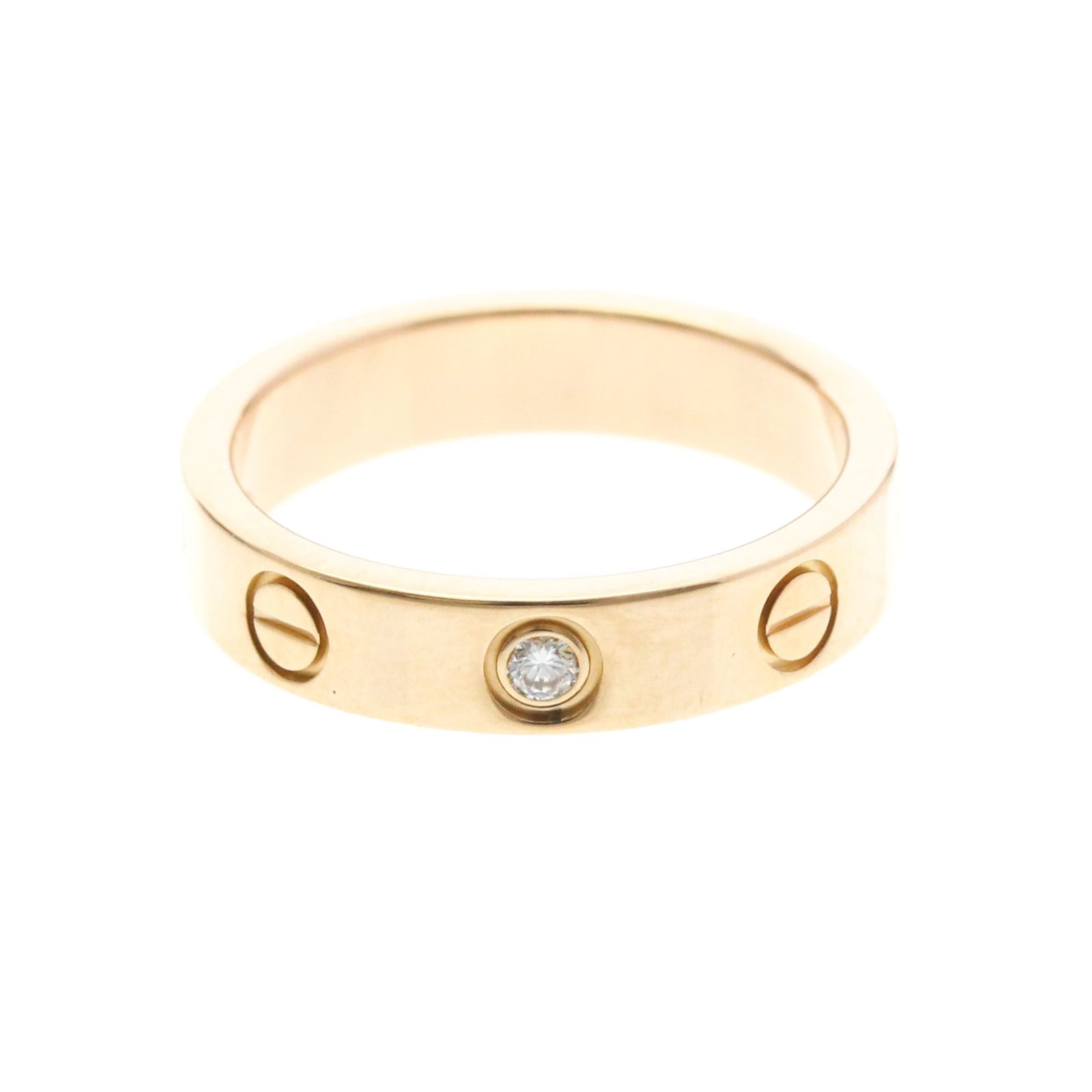 カルティエ(Cartier) ミニラブリング 1P ダイヤモンド K18ピンクゴールド(K18PG) ファッション ダイヤモンド バンドリング ピンクゴールド(PG)