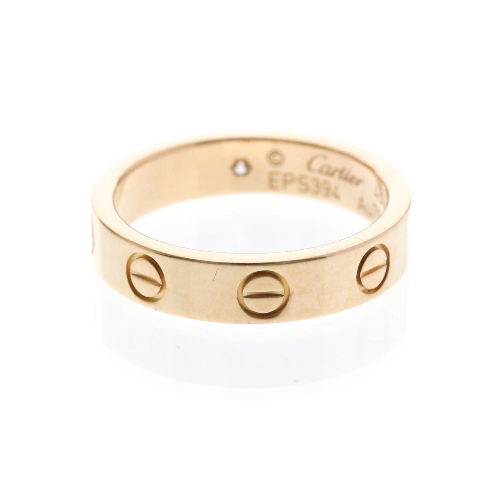カルティエ(Cartier) ミニラブリング 1P ダイヤモンド K18ピンク