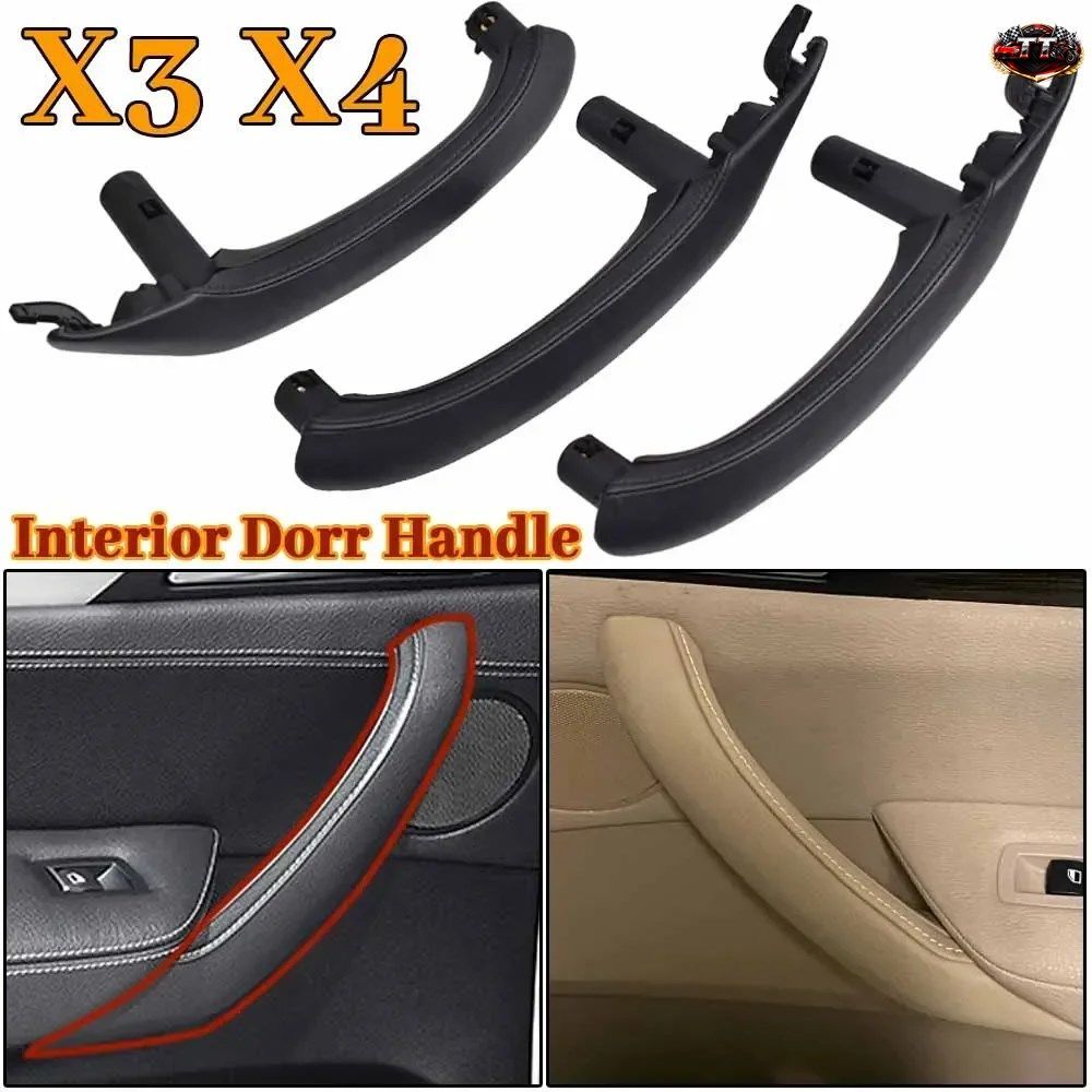 BMW X3 X4 F25 F26 2010-2016 ベージュ 左ハンドル/右ハンドル車用インテリアドアプルハンドルアームレストパネルカバーセット