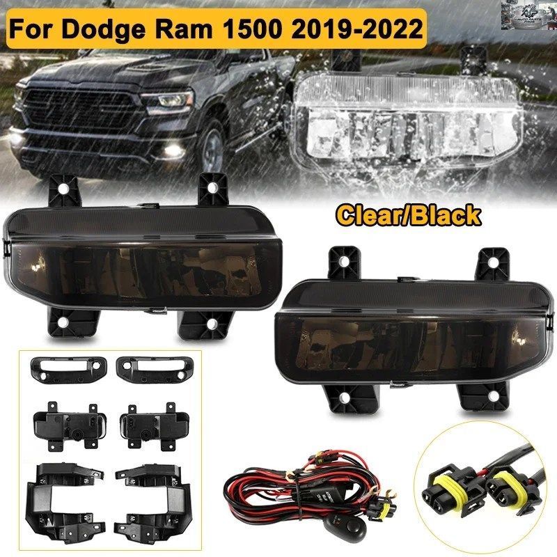 ダッジ ラム 1500 2019-2022 LED フォグランプ 実物 フロントバンパー ドライビングランプ フォグライト フォグランプ カバー 車カスタムパ