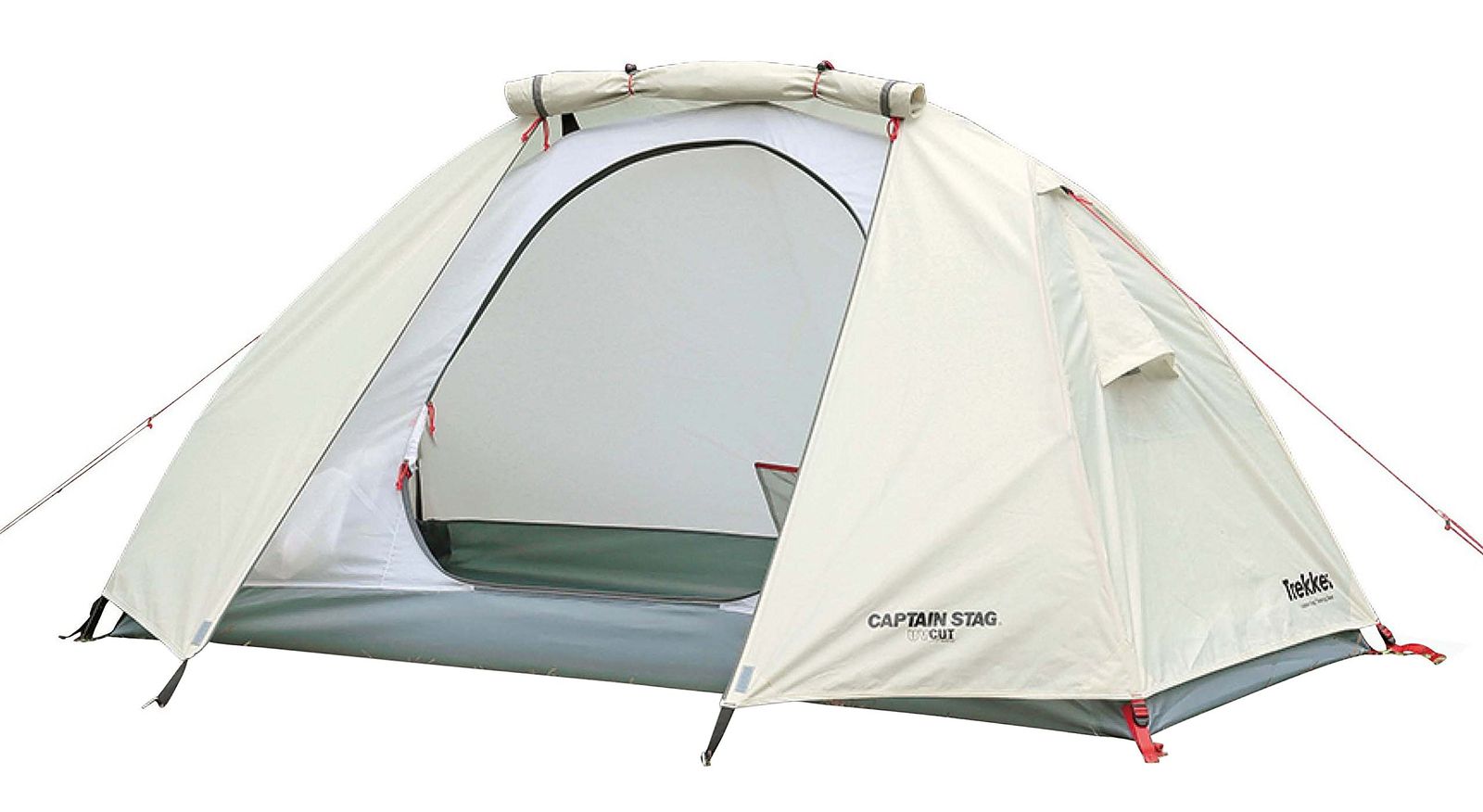 キャプテンスタッグ(CAPTAIN STAG) テント ソロテント 1人用 【サイズ/210×140×H110cm パッキングサイズ/39×18×18cm】 UV・PU加工 キャリーバッグ付き トレッカー UA-40 ホワイト