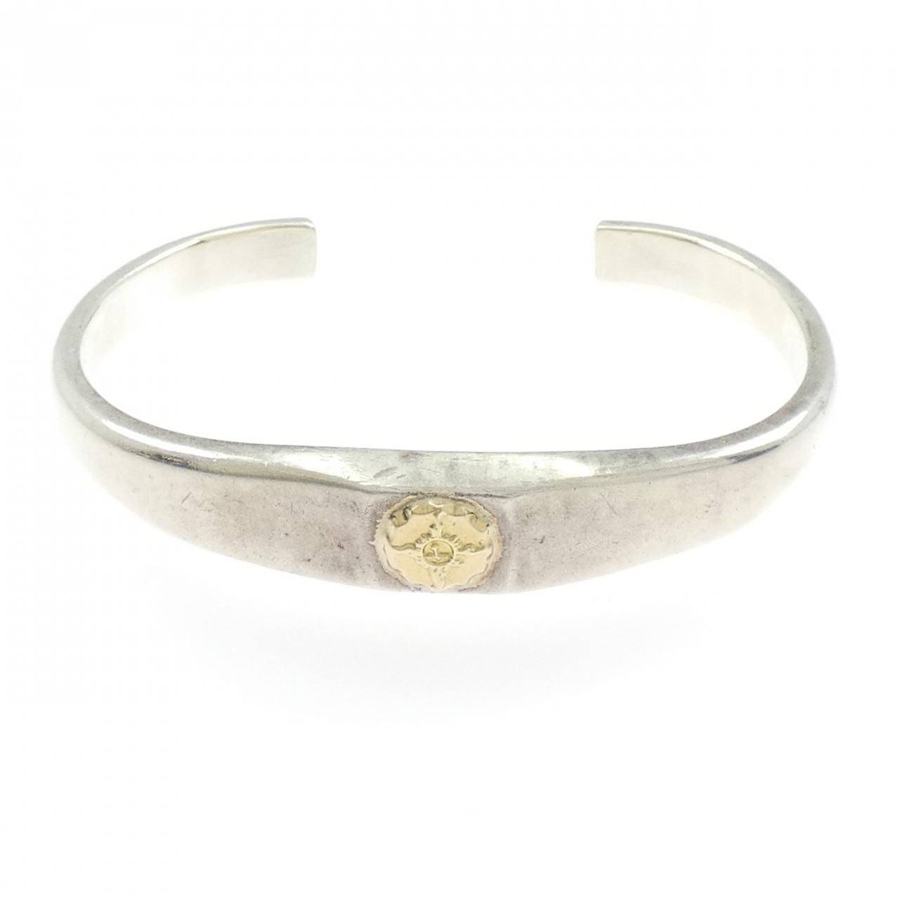 シルバー/K18YG バングル