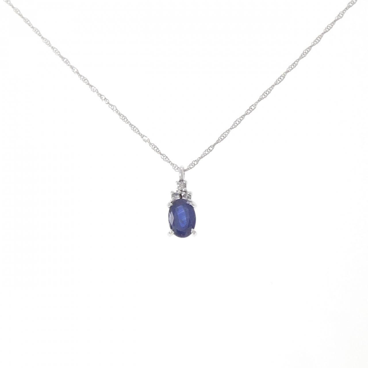 K18WG サファイヤ ネックレス 0.5CT