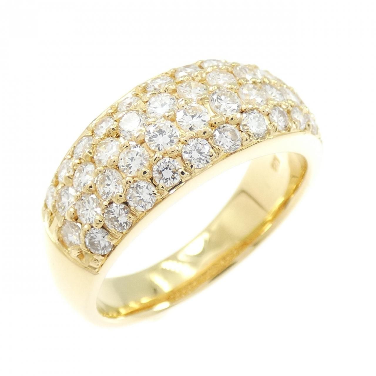 K18YG パヴェ ダイヤモンド リング 1.10CT