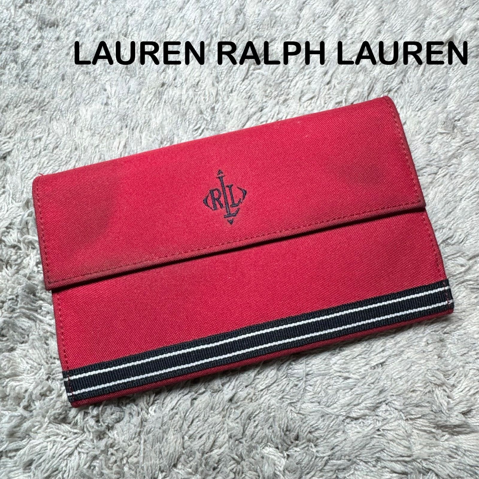 LAUREN RALPH LAUREN ローレンラルフローレン 長財布 赤 - メルカリ