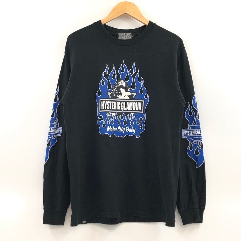 【中古品】HYSTERIC GLAMOUR ヒステリックグラマー 25SS MOTOR CITY BABY L/S TEE 02251CL01 長袖Tシャツ トップス【140-260629-hn-10-fur】