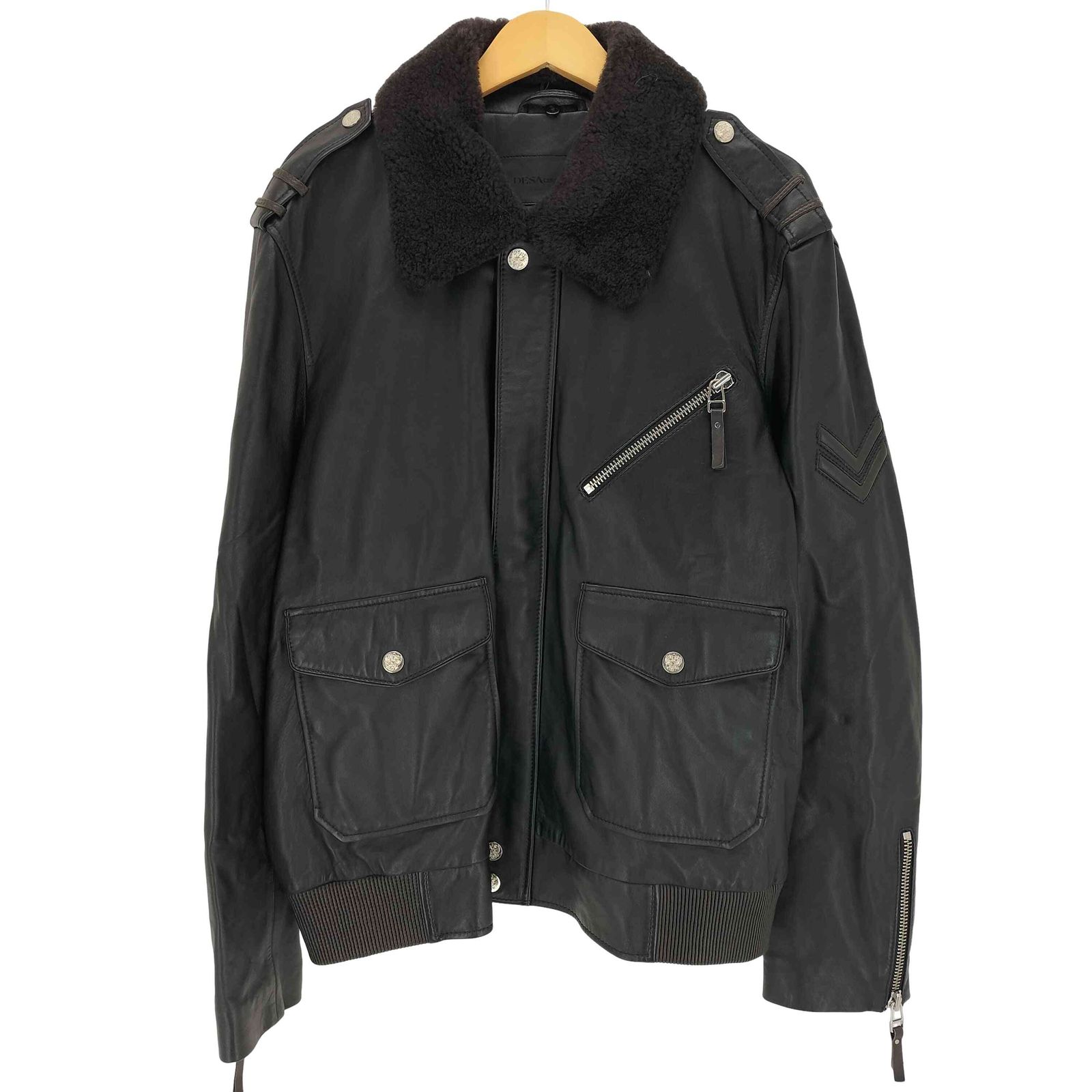 ユーズドフルギ USED古着 {{DESA}} レザーフライトジャケット メンズ import：L