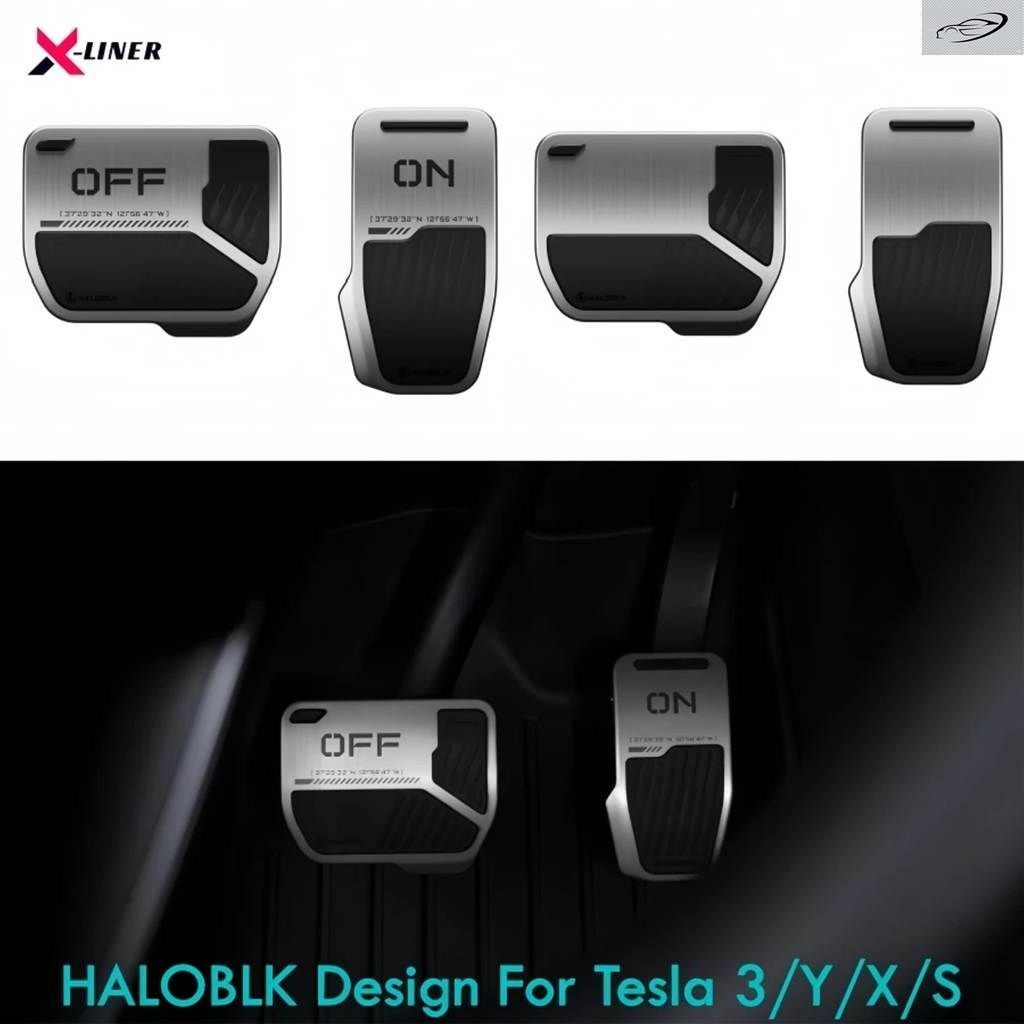 HALOBLK パフォーマンスフットペダルはTESLA MODEL Y / JUNIPER MODEL 3 / HIGHLAND MODEL X/S 2024 2025 向けに設計されて