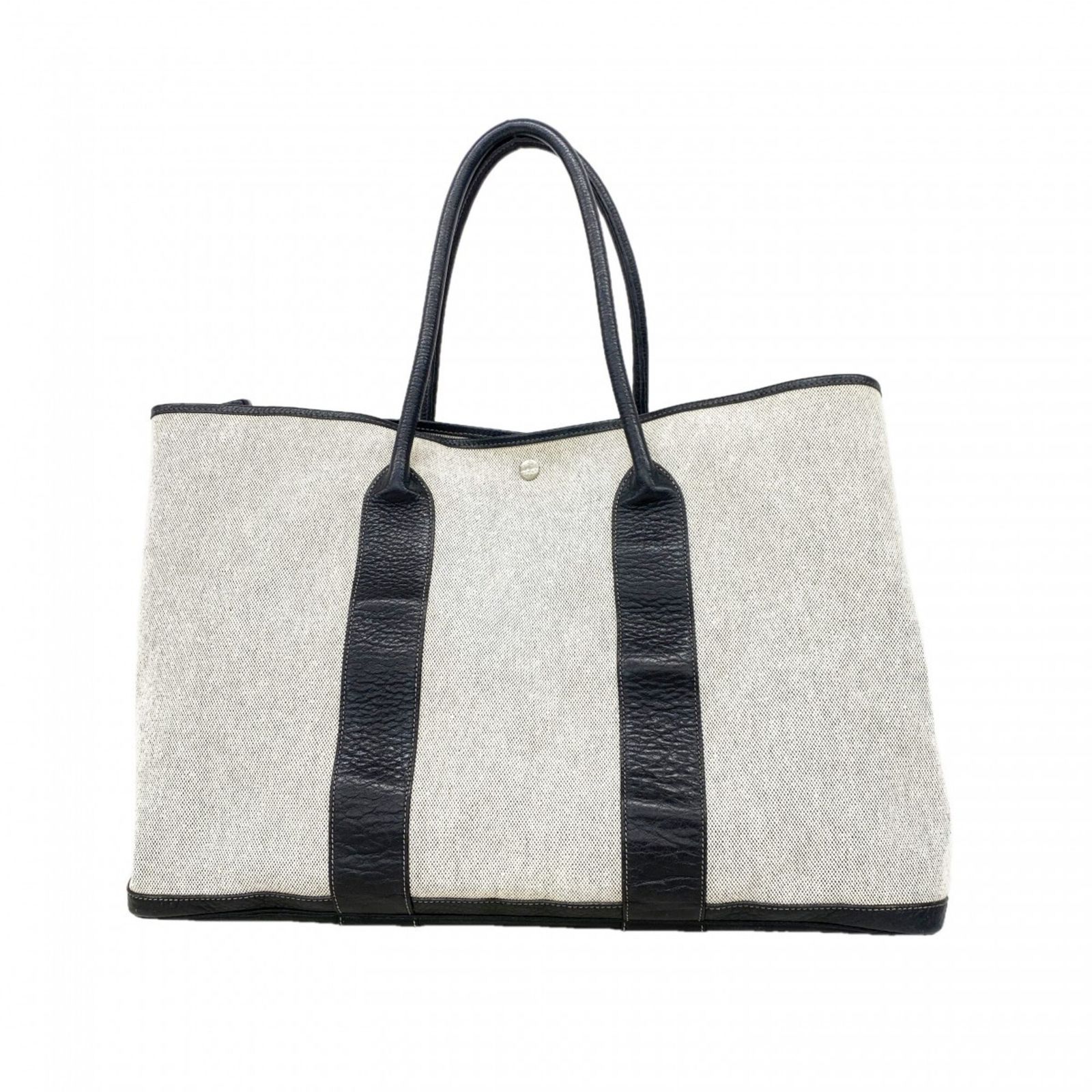 エルメス(Hermes) エルメス トートバッグ ガーデンGM トワルアッシュ ブラック □G刻印レディース