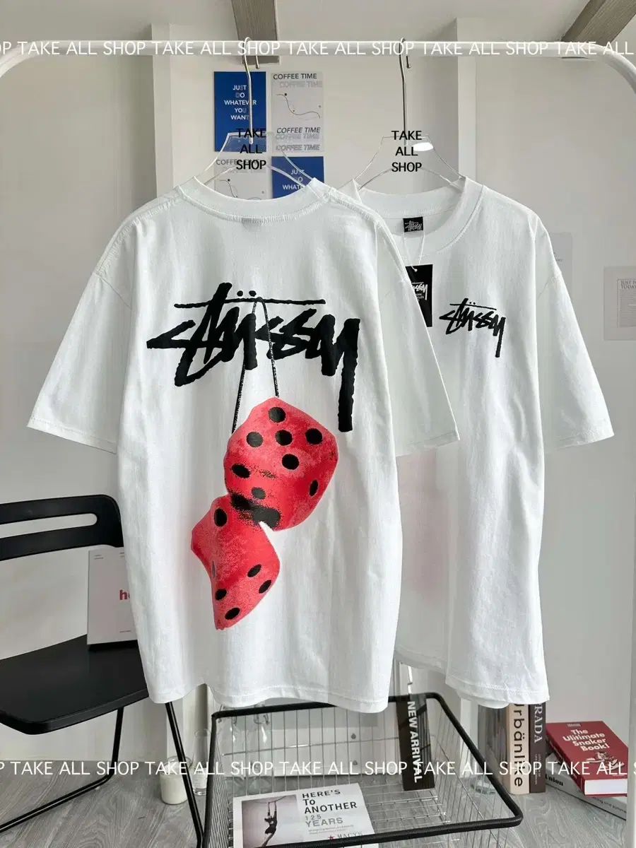 STU SaTurday of Us 半袖Tシャツ 白 サイコロ プリンティング - メルカリ