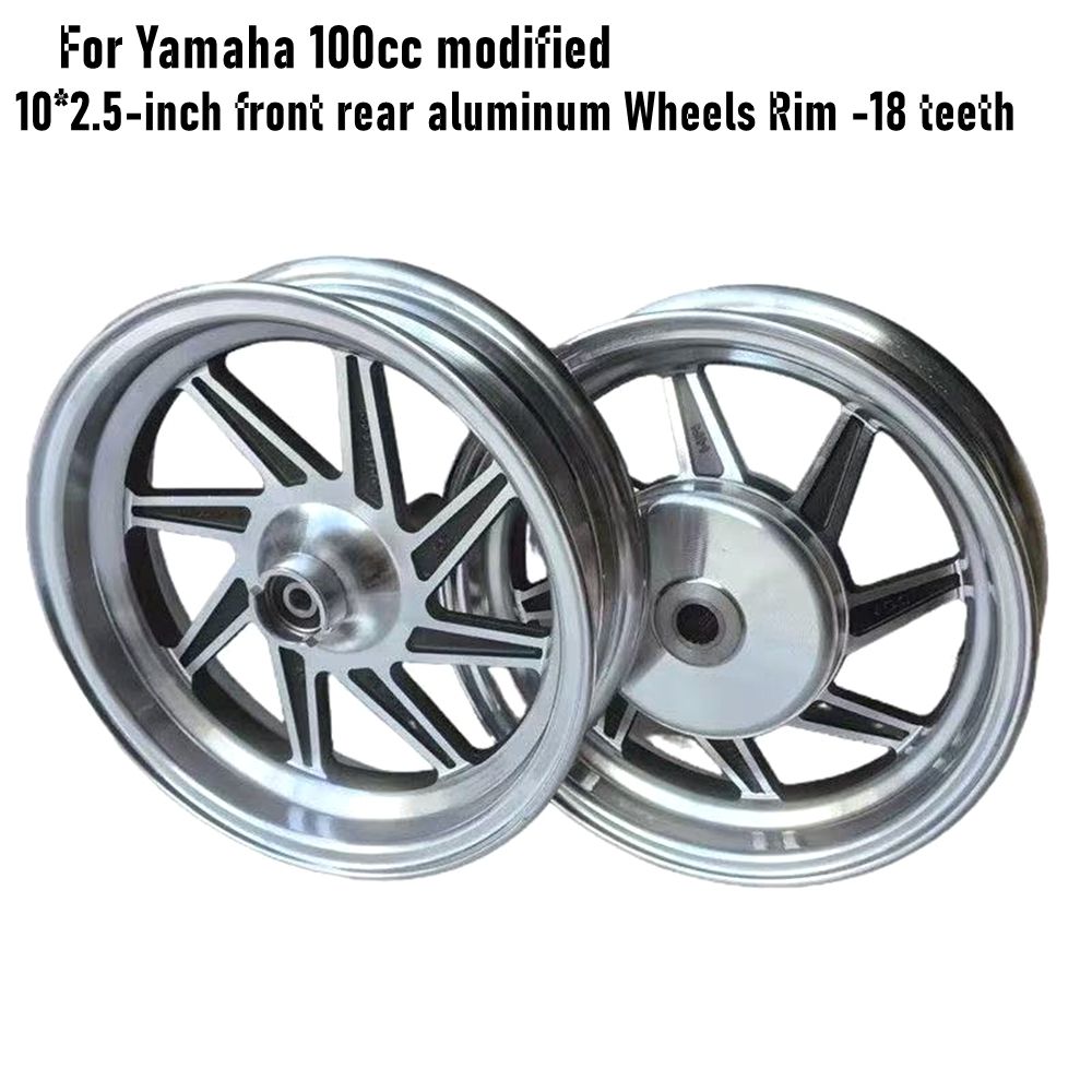 ヤマハ FORCE 100 CUXI 100 RSZ 100 JOG 100用改造済み前後輪10 * 2.5インチアルミ合金ホイールハブリム