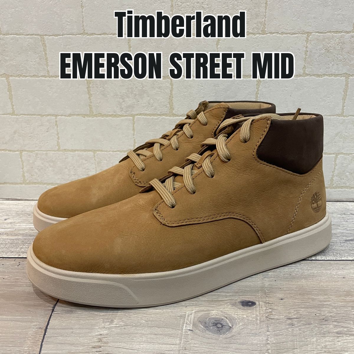 【500円OFFクーポン有】新品 ティンバーランド エマーソン ストリート ミッド ヌバック Timberland メンズ スニーカー 本革 カジュアル 通勤 キャンプ アウトドア 紳士靴 TB0A6BW6EN3 2サイズ展開 13,706円