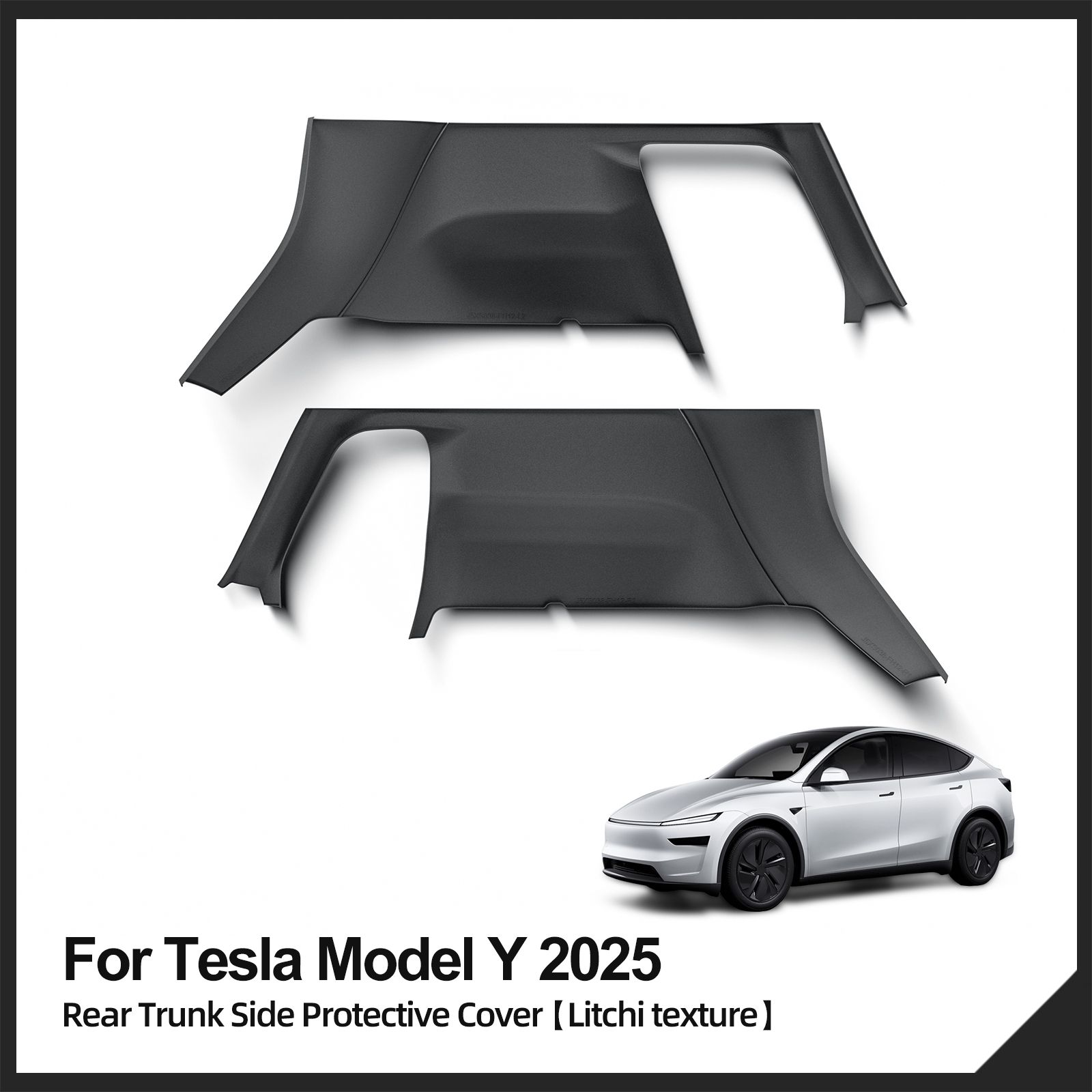 テスラモデル Y 発売 2025 ジュニパーリアトランクサイドアンチキックパッドフルカバレッジ保護キット車の汚れ防止パッド 4 個ブラック