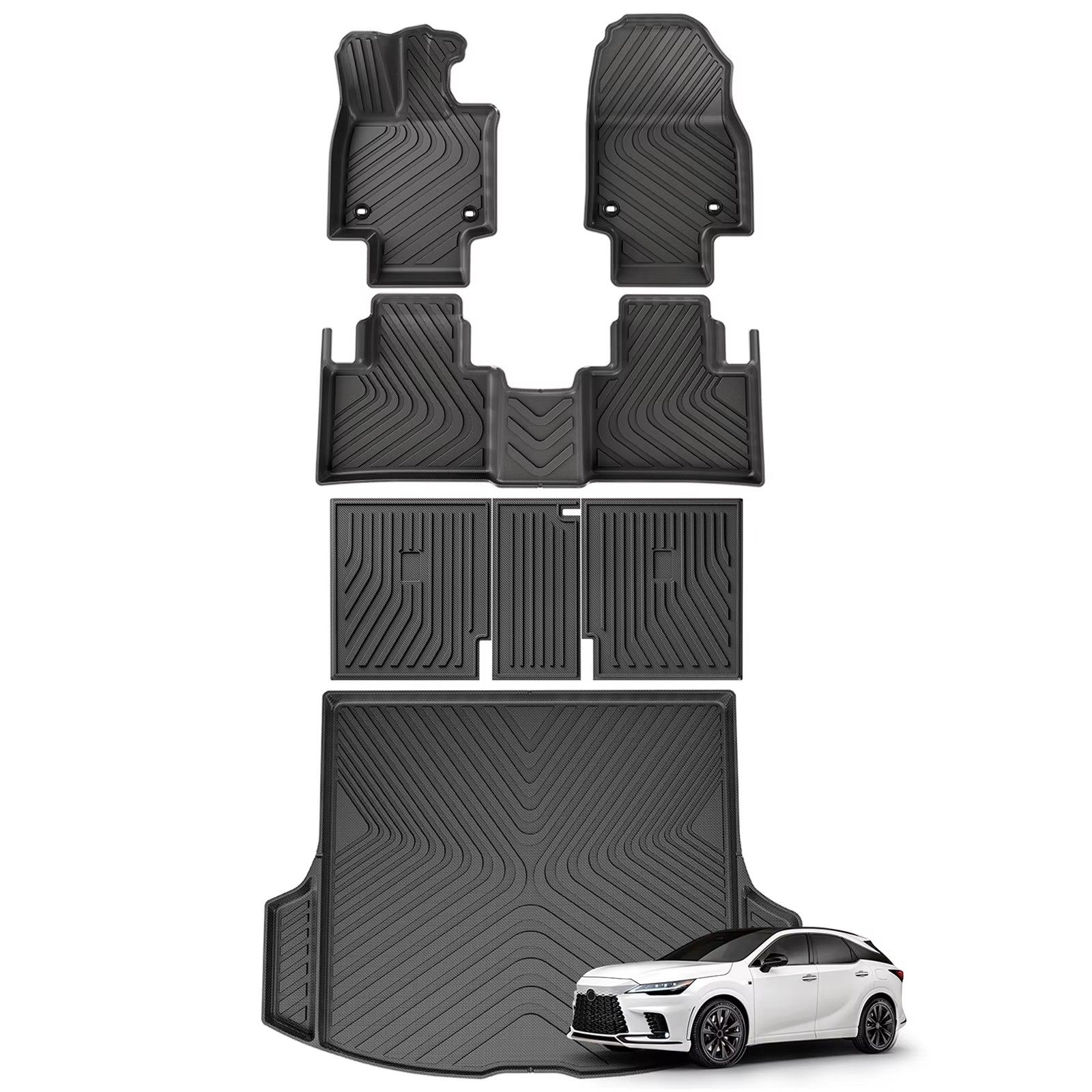 Lexus RX用防水tpeフロアマット,カーゴライナー,トランク,背もたれ,左ラダー,3D, 2023, 2024 8,963円