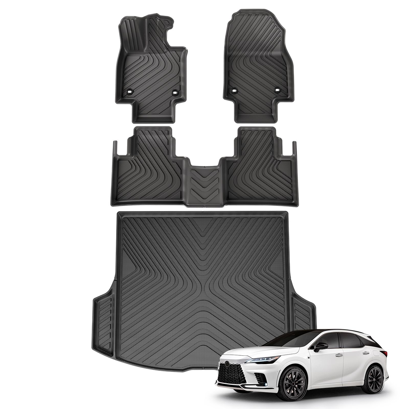 防水tpeフロアマット,Lexus rx,カーゴライナー,トランク,背もたれ,左シート,3D, 2023, 2024用 29,185円