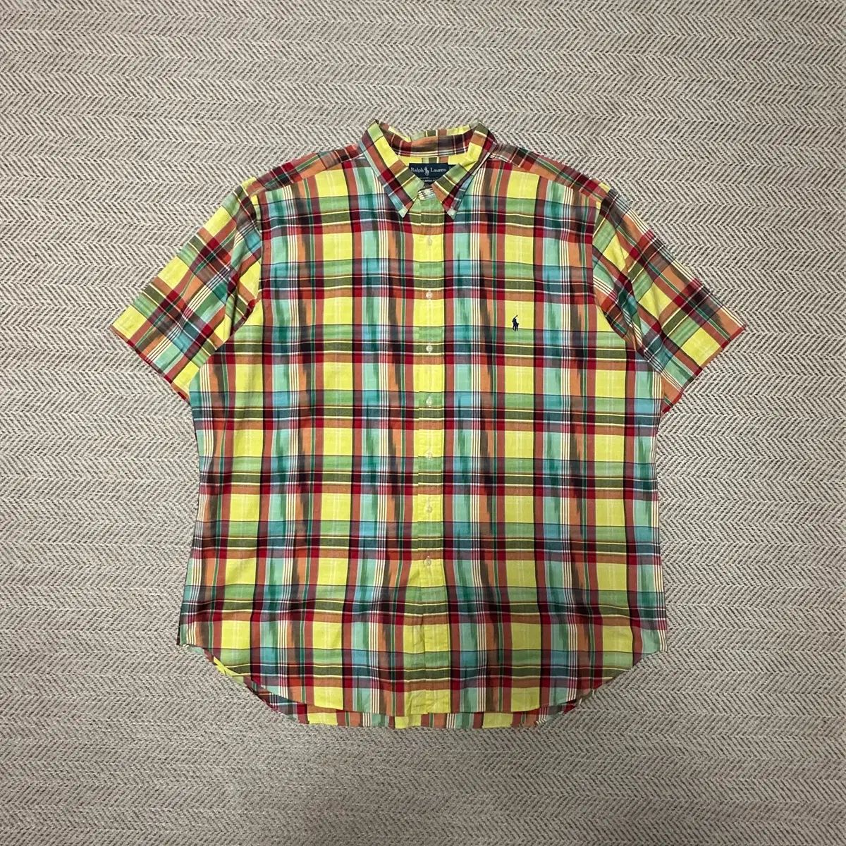 POLO RALPH LAUREN マドラスハーフシャツ 3XL