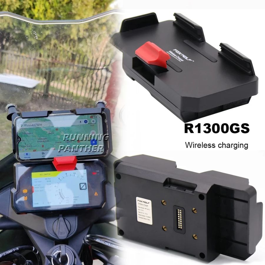 Moto GPS ナビゲーション携帯電話ホルダーアクセサリー R1200GS R1300GS と互換性あり ワイヤレス充電携帯電話ホルダー