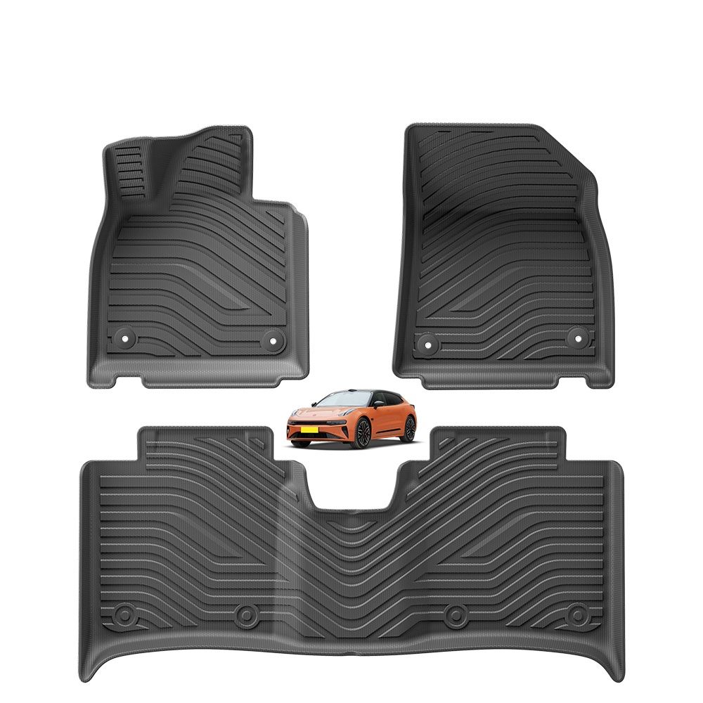 ZEEKR 001 2024 2025 TPE 3Dカーフロアマット カーゴライナー トランクパッド フットマット 全天候型 防水 アクセサリー ブラック