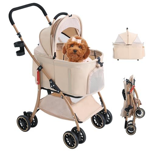 【55cmゆりかご ? 超軽量4.5KG】MILA&LOUIS ペットカート おしゃれ犬 カート ペットカート 多頭の小型犬&猫 中型犬一匹用 4輪耐摩耗 犬用カート 犬 ベビーカー 人気 分離型・全体と折りたたみ式 ペットバギー 前輪360 811e5bf7