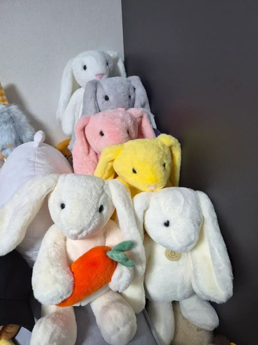 バニーぬいぐるみ、ニンジンぬいぐるみ、うさぎぬいぐるみ