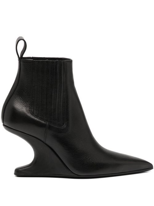 RICK OWENS レザーアンクルブーツ 送料無料