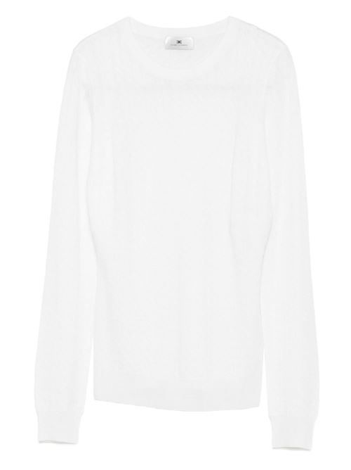 ELISABETTA FRANCHI エリザベッタフランキ ウールブレンドクルーネックセーター 送料無料 34,483円