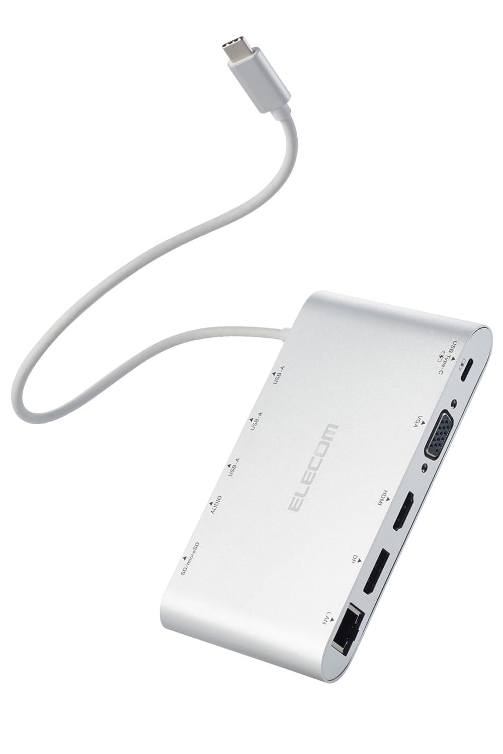 エレコム USBハブ ドッキングステーション 11-in-1 マルチモニター4画面 Type-C USB PD100W対応 USB-A×3 / Displayport/HDMI/D-sub / 4極φ3．5端子 イヤホンジャック/SD＋microSD/LAN