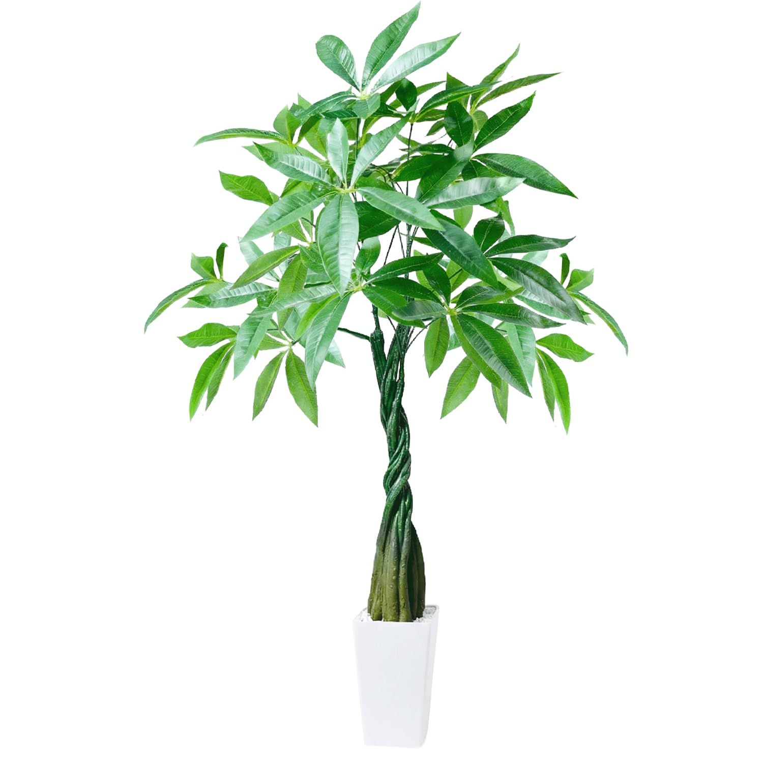 フェイクグリーン パキラ リアル 人工観葉植物 観葉植物 フェイク 大型 造花 インテリア 室内 オフィス おしゃれ簡単 装飾 幸運の木 （100cm）ｍａ