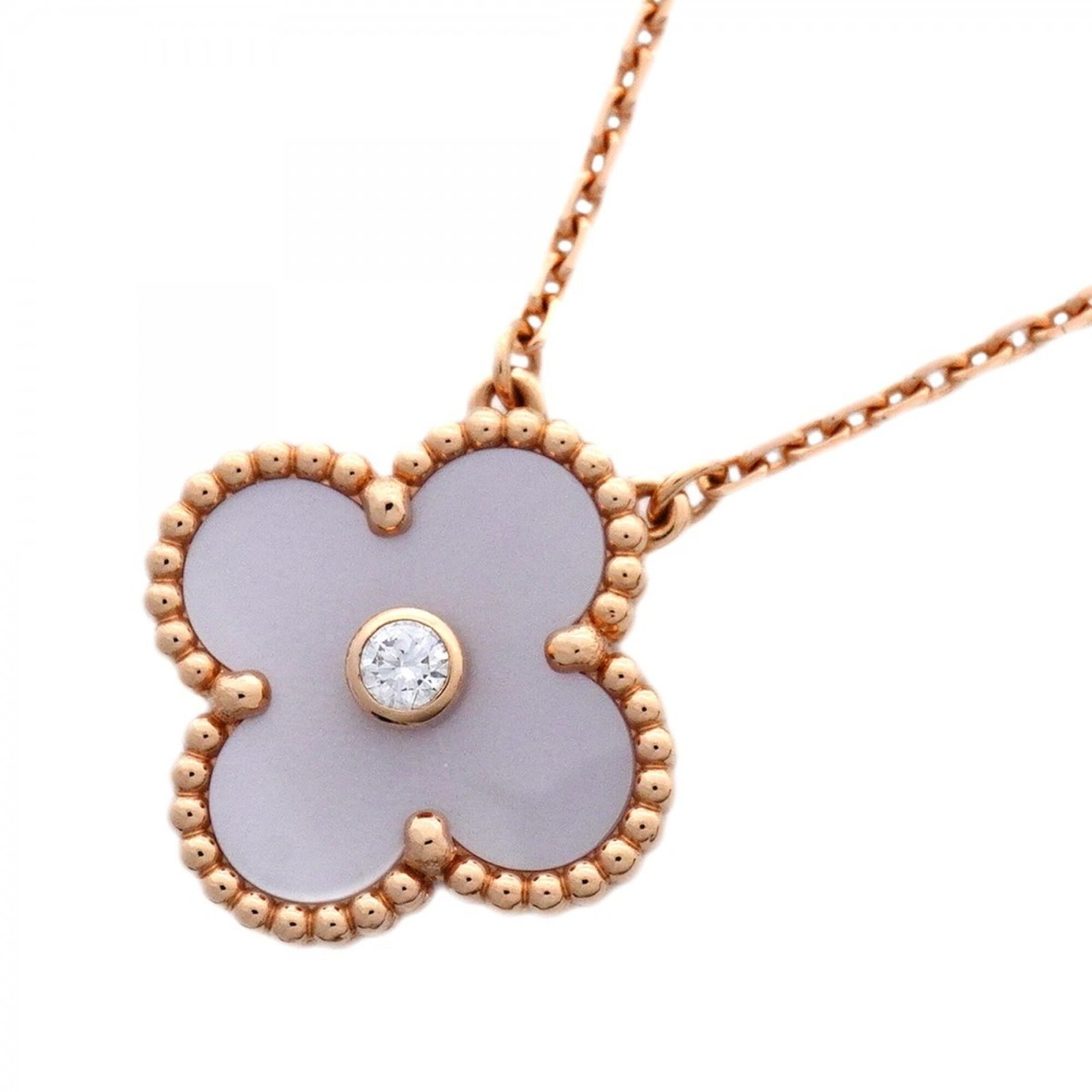 ヴァン・クリーフ＆アーペル(Van Cleef & Arpels) ヴァンクリーフ＆アーペル ネックレス アルハンブラ 2025年ホリデー 1PD 18KPG ピンクゴールド ダイヤモンド ピンクマザーオブパールレディース