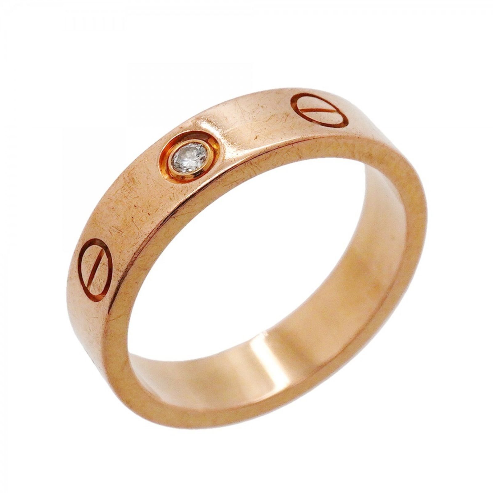 カルティエ(Cartier) カルティエ リング ミニラブ 1PD 18KPG ピンクゴールド ダイヤモンド ＃48レディース P3127672
