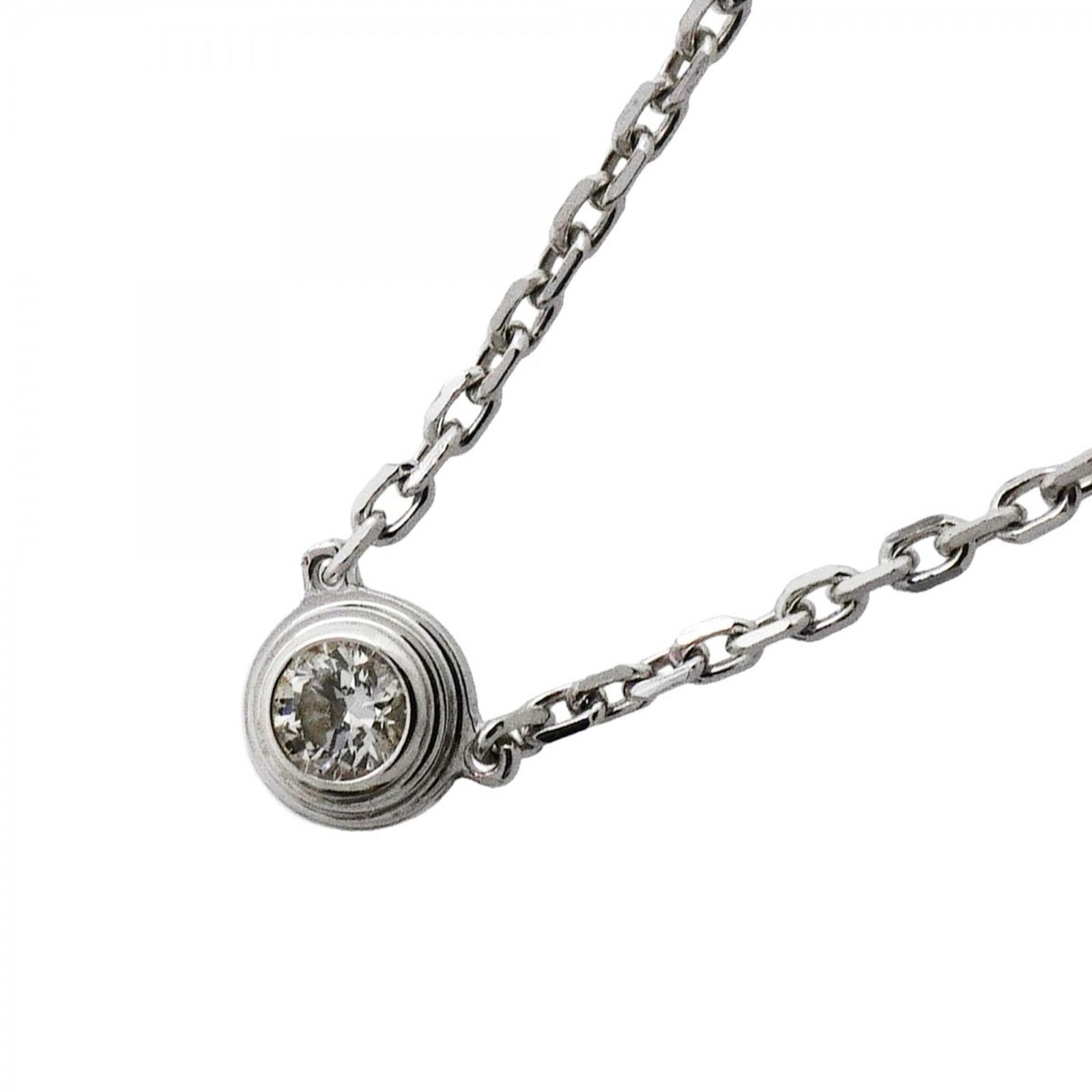 カルティエ(Cartier) カルティエ ネックレス ダムール XS 1PD 18KWG ホワイトゴールド ダイヤモンドレディース P3058925