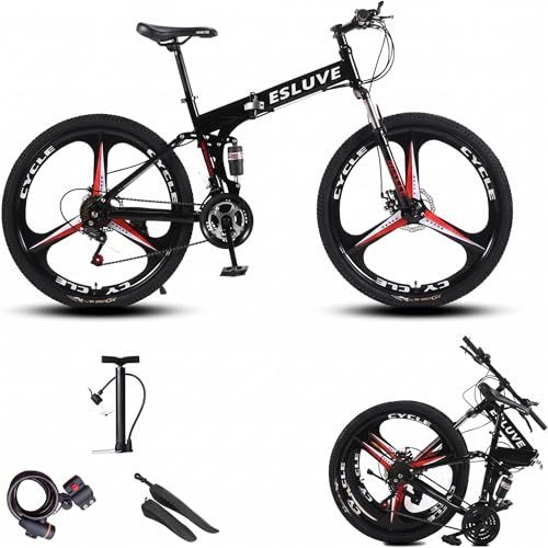 ★新品★マウンテンバイク 折りたたみ可能 MTB 26インチ 21段変速 適用身長160cm以上 折りたたみマウンテンバイク 前後サスペンション ディスクブレーキ 軽量化高炭素鋼フレーム MTB 自転車 大人 子供用 通学 通勤 サイクリング 街乗り