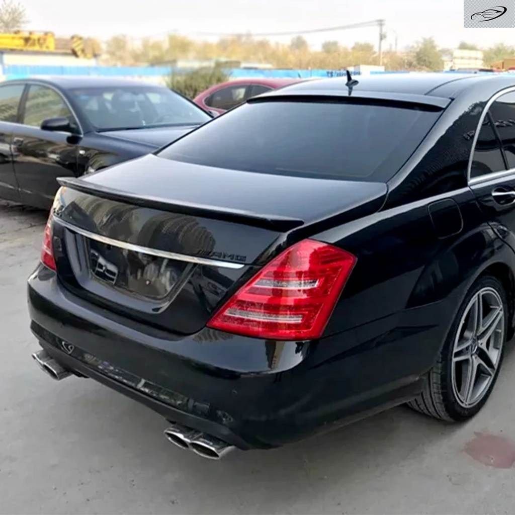 06-12 メルセデス ベンツ E W221 用 リア トランク リッド カースポイラー ABSパーツ