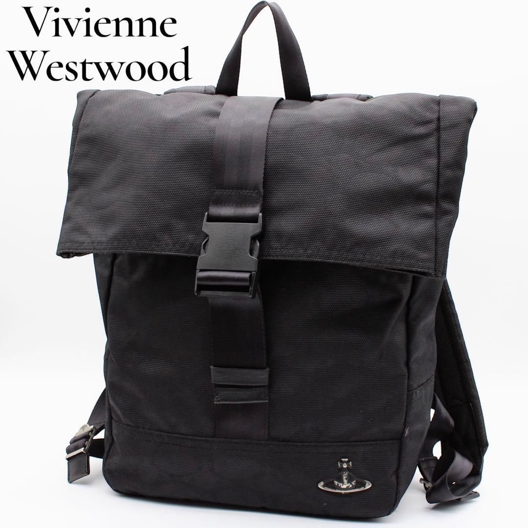 【美品】Vivienne リュックサック バックパック A4可 ナイロン 黒色