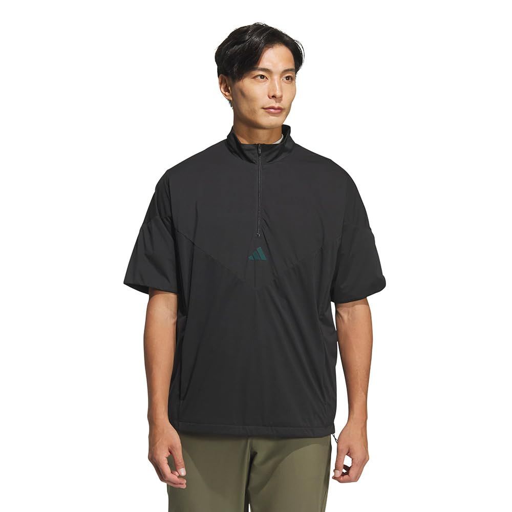 [adidas] コードカオス ハーフジップ半袖ウィンド ブラック/オーロラアイビー J/L [ブラック/オーロラアイビー] [L]