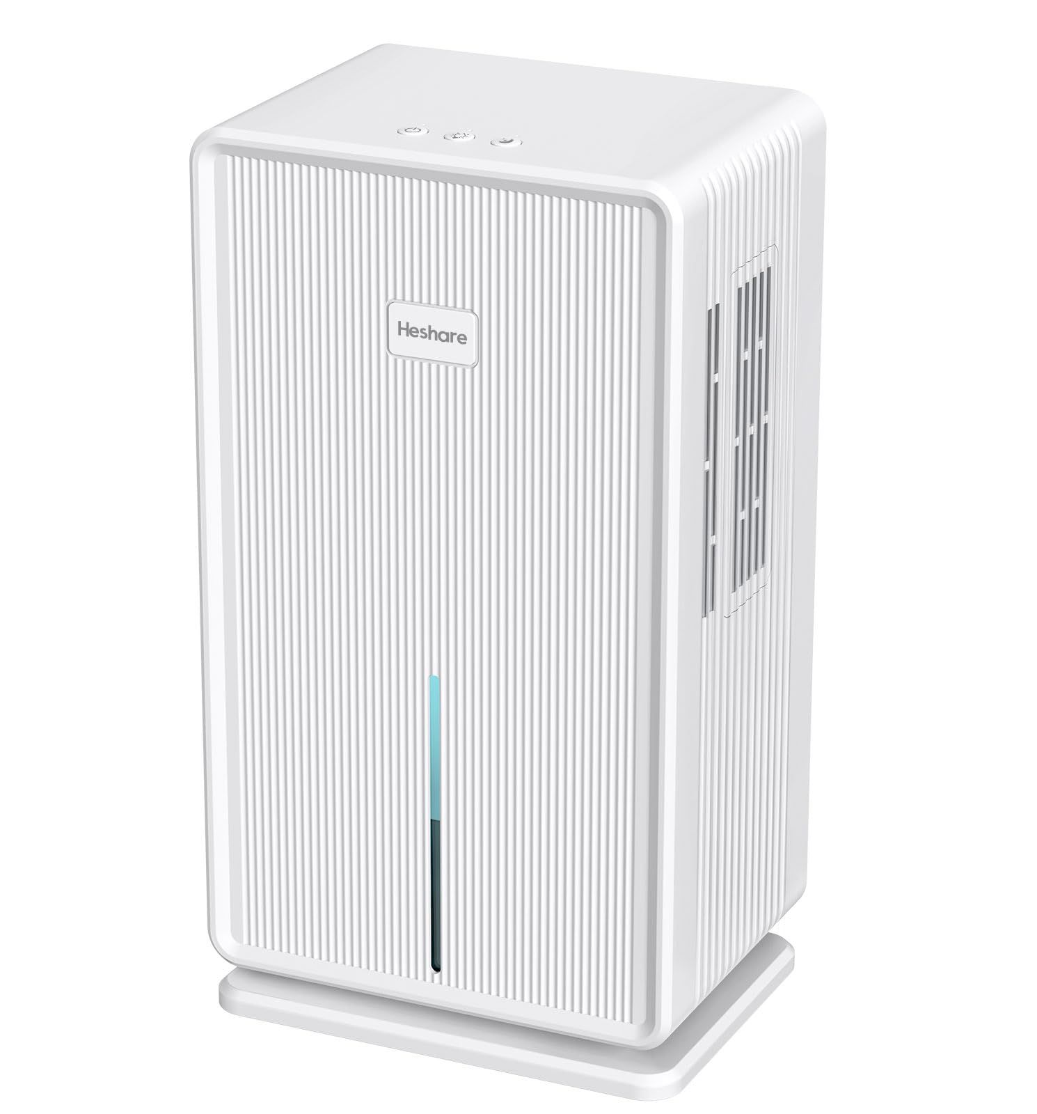 【新品】Heshare 除湿機 大容量 3L 強力除湿 梅雨･湿気対策 満水停止機 5-16畳対応 省エネ 静音 コンパクト 部屋干し 除湿器 小型【正規品】 軽量 じょしつき 静音 7色ランプ ハンドル付き（black） 3cb31c31