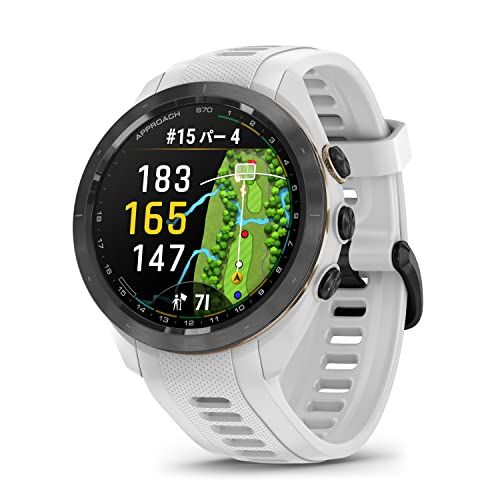 ★新品★ガーミン(GARMIN) Approach S70 42mm White AMOLED(有機EL)ディスプレイ搭載 ゴルフウォッチ GPSマップ Suica対応 バーチャルキャディ 010-02746-20 【日本正規品】