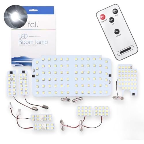 ★新品★fcl.(エフシーエル) 200系ハイエース 専用 ルームランプ led 車内灯 調光 リモコン付き ホワイト 内装 室内灯 フルセット