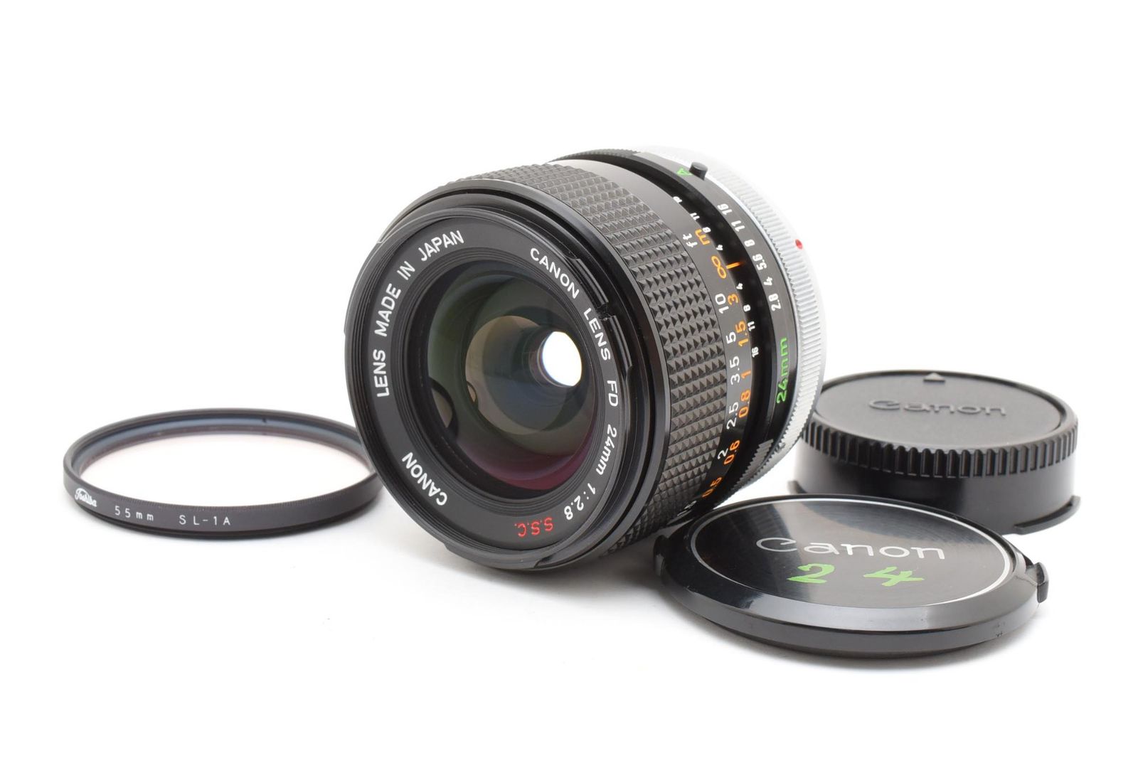 実用光学美品 Canon キャノン FD 24mm 2.8 S.S.C. MFレンズ #4244-10