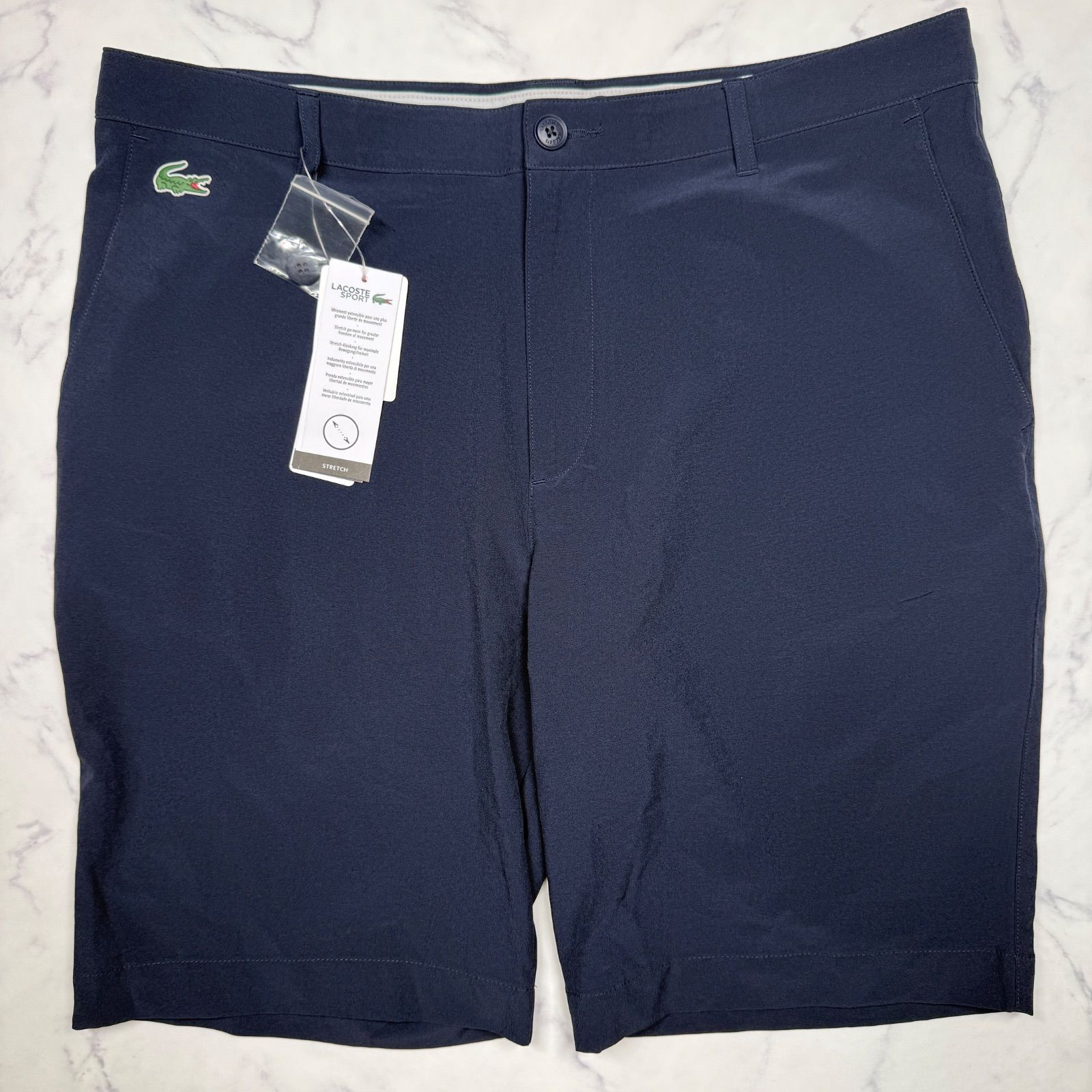 【新品タグ付き】LACOSTE SPORT ラコステ ゴルフ ハーフパンツ サイズ46 ネイビー ストレッチ