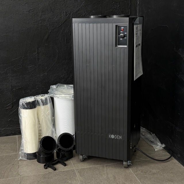 美品 スポットクーラー 【中古】動作保証 KODEN AZS291KBA 単相100V ブラック 冷房能力2.4kw 床置きエアコン 夏物 067015 / 23995